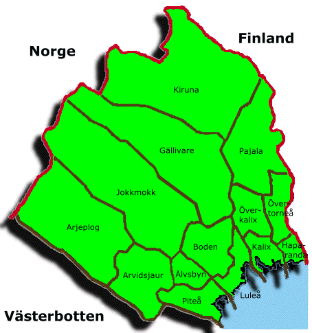 Karta över Norrbotten